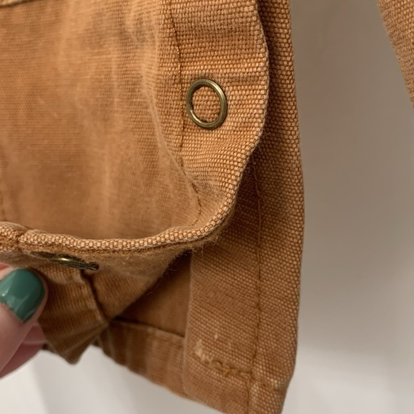 Boys Carhartt Brown Overalls Size 12M GUC - Picture 5 of 8